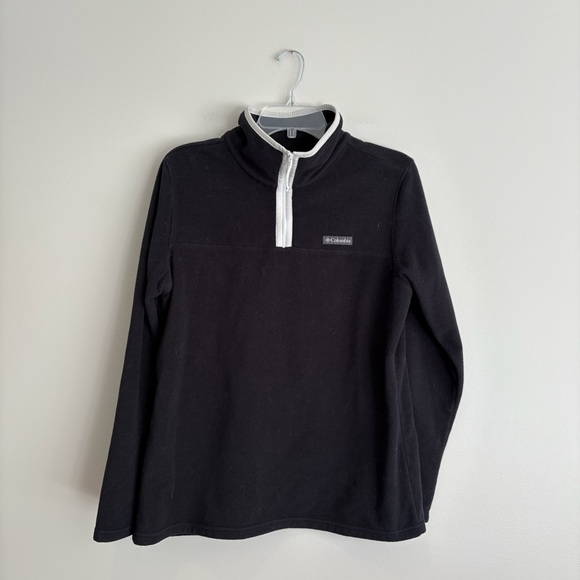 Columbia Tops - Columbia Black and White Fleece 1/4 Zip Pullover